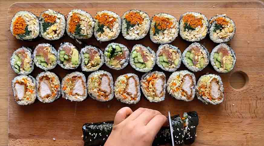 Kimbap comidas tradicionales coreanas que deberias probar, son sabrosos y saludables