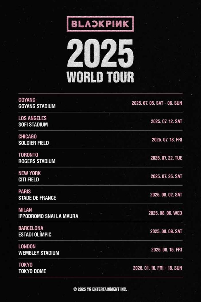 BLACKPINK sorprende a sus fans con el anuncio de su gira mundial 2025 2 BLACKPINK sorprende a sus fans con el anuncio de su gira mundial 2025