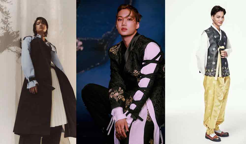 Ídolos de K-POP que han lucido Hanbok modernos y tradicionales realmente hermosos 9 KAI DE EXO con hanbok moderno y tradicional