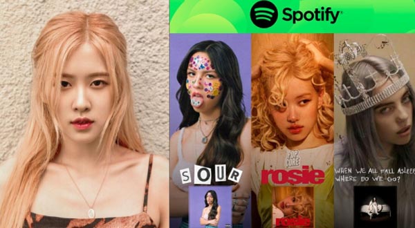 Rosé de BLACKPINK logra en Spotify mil millones de reproducciones en Spotify en menos de 100 días uniéndose a Olivia Rodrigo y Billie Eilish en este hito